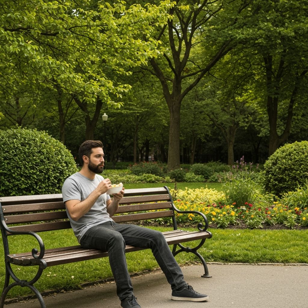 Mittagspause in einem Park